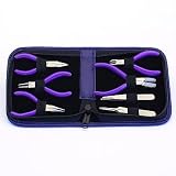 Beadsmith Tiny Mini Jewelry Tool Kit Pliers- 7 Pc Set with Case