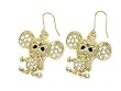 Gold Clear Crystal Mouse Charm Earrings Fashion Jewelry