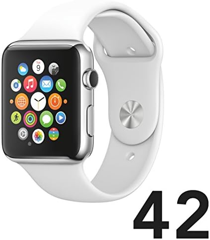 Apple Watch Band 42mm Sport White Replacement (Fluoroelastomer with Pin-and-Tuck Closure) - Madsen Outlet