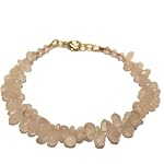 Rose Quartz Anklet 01 Beaded Pink Teardrop Swarovski Stone Crystal Healing Jewelry