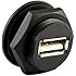 ASI ASICPICUSB2.0AS USB 2.0 Type A Panel Mount Waterproof Connector, Shielded, Front Mount, Female to 4-Pin, IP67, NEMA 6 and 6P