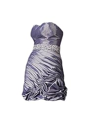 Strapless Taffeta  Fitted Tiered Sheath Cocktail Short  Dress With Rhinestones