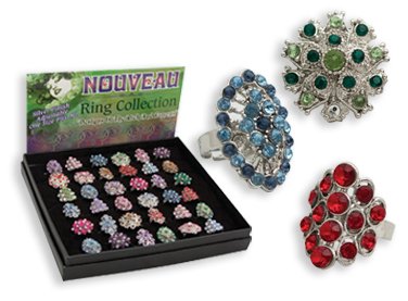 Click here to buy Nouveau Crystal Cocktail Ring Collection.