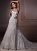 White Lace Wedding Gown with Flower Detail