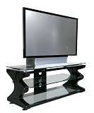 Kaorka K12 - Designer Glass Stand For LCD & Plasma TV Up To 51KG - Gloss Black