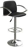 Black & Chrome Swivel Bar Kitchen Breakfast Stools Chair 061