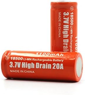 ESYB(Sincereboss) 2 pcs 18350 700mAh 15A Flat Top High Drain Rechargeable Batteries
