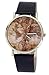 Vogue Elegant World Map Pattern Bracelet Wrist Watches Women Casual PU Leather Black