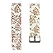 Classic Silicone Replacement Accessory Band/ Wristband Bracelet Strap with Watchband Buckle for Fitbit Blaze Smart Fitness Watch, Large Size, Printed with 4pcs Floral Prints