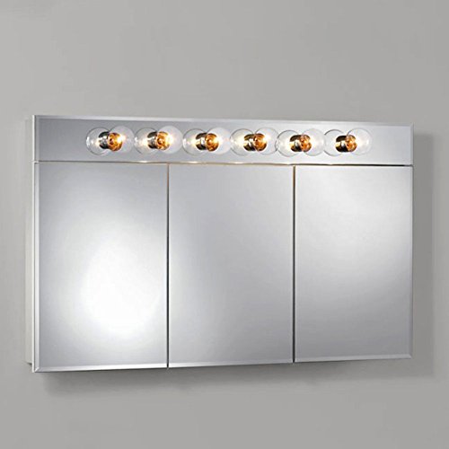 Jensen Medicine Cabinet Ashland Tri View 6 Light 48w X 28h In Surface Mount Medicine Cabinet 755451 Cookeocameronpel