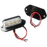 Paision One Pair 12v Truck Trailer Rv Aircraft LED License Plate Tag Light or Convenience Courtesy Door Step Lamp