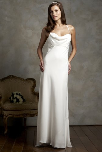 Autograph Occasions Long Crepe Cowl Dress clothing