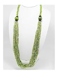 Lawn Green Seed Bead Necklace