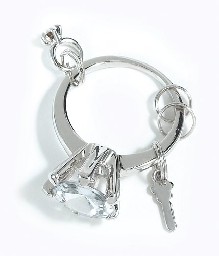 Silver Diamond Ring Key Bling/Key Chain