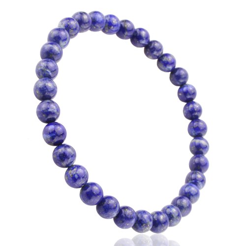 Natural Genuine Semi-Precious Gemstones Healing Power Crystal Elastic Stretch Beaded Bracelet, Unisex