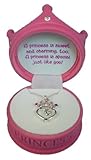 Girls Pink Princess Tiara Necklace in Crown Box