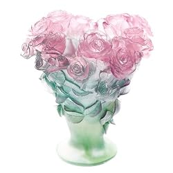 Daum Glass - Floral Collection - Roses Large Vase