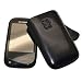 Suncase Ledertasche (Lasche mit R�ckzugfunktion) f�r Motorola Wilder schwarz