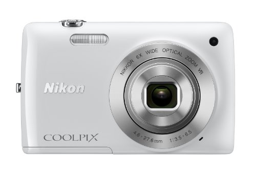 Nikon COOLPIX S4300 16 MP Digital Camera with 6x Zoom NIKKOR Glass Lens and 3-inch Touchscreen LCD (White)