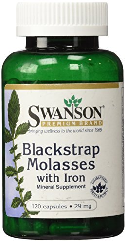 Swanson blackstrap molasses with iron 29 mg 120 caps