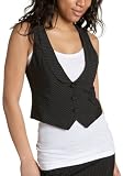 Necessary Objects Juniors' Pinstripe Vest