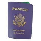 Violet Kelly Green Solid Colors Baekgaard Leather Brights genuine leather embossed passport holder