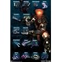 Halo 3 (Chart, Covanant) Framed Art Poster Print - 24" X 36"