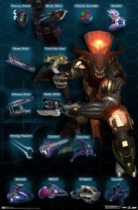 Halo 3 (Chart, Covanant) Art Poster Print - 22