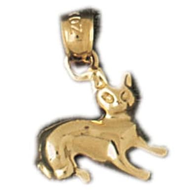 Cheap Girls Jewelry Dazzlers Solid 14k Gold Cat Charm Pendant Available in three colors from jewelsberry (weights: 1.0 grams only) For Sale