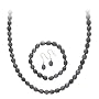 Sterling Silver Freshwater Cultured Peacock Pearl 3 piece Jewelry Set