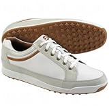 FootJoy Mens Contour Casual Spikeless Golf Shoes White/Taupe Blaze 13