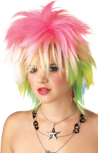 Punky Pop Rock Wig - Adult Std.