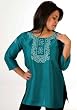 Art silk Kurti / Tunic with thread embroidery and sequence work