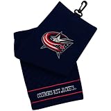 NHL Columbus Blue Jackets Embroidered Tri-Fold Golf Towel - Navy Blue