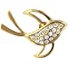 Gold Tone Clear Rhinestone Bird Animal Pin Brooch