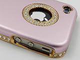 Luxury Unique Best Bling Crystal Rhinestone Aluminum Case Cover For iPhone 4 4S Verizon AT&T Pink