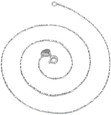 LiuananTM 925 Sterling Silver Gypsophila Chain Necklace Bridal Wedding Choker (16 Inches)