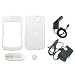 Rim BlackBerry 8300 Curve PDA Smart Phone Translucent Clear Snap-On Crystal Protective Case Cover with Removable Belt Clip - - Bundled with 12v Rapid Premium Car Charger and Home Travel Wall AC Adapter Charger