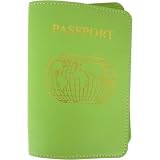 Baekgaard Leather Apple Green International genuine leather embossed passport holder