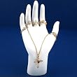 White Elegant Hand Display Ring Bracelet Jewelry Stand 6.5"