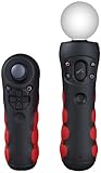Protective Grips for PlayStation Move Controllers - Black and Red