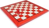 Tulip Red & Erable High Gloss Deluxe Chess Board - 2 Squares