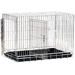 Precision Pet Two-Door Great Crate, Medium/Large 4000, 36 x 23 x 25", Chrome