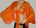 Orange beaded chiffon sequin Mirror top