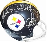 Steel Curtain Autographed/Hand Signed Pittsburgh Steelers Football Mini Helmet