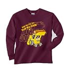 Bob the Builder - Scoop - Can We Fix It? - Maroon Youth Long Sleeve Cotton Tee