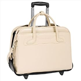 Buy McKlein USA W Series Willowbrook Leather Detachable - Wheeled Ladies Briefcase in Sand 94987 by McKlein USA