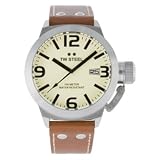TW Steel Men's TW1 Canteen Brown Leather Yellow Dial Watch