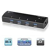 iClever IC-H001 4 Port USB 3.0 Premium Aluminum Hub (Bus-Powered Aluminum Body VIA VL812 Chipset)