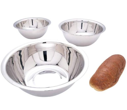 Chefs Secret? 3pc High-Quality, Heavy-Gauge Stainless Steel Mixing Bowl Set